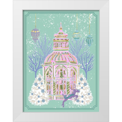 Winter Holidays V White Modern Wood Framed Art Print by Wang, Melissa