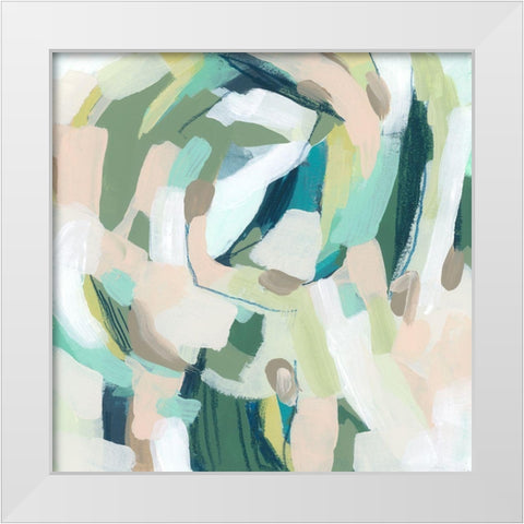 Verdant Matrix II White Modern Wood Framed Art Print by Vess, June Erica