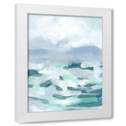 Seafoam Surf II White Modern Wood Framed Art Print by Vess, June Erica