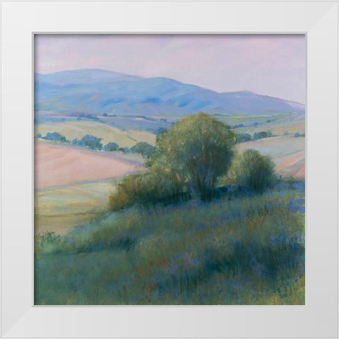 Lavender Hillside II White Modern Wood Framed Art Print by OToole, Tim