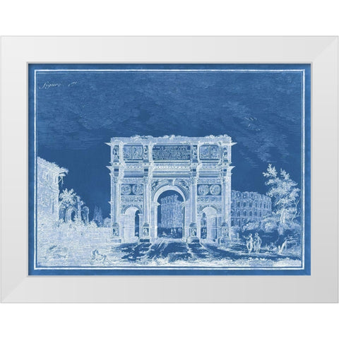 Indigo Antiquities I White Modern Wood Framed Art Print by Vision Studio