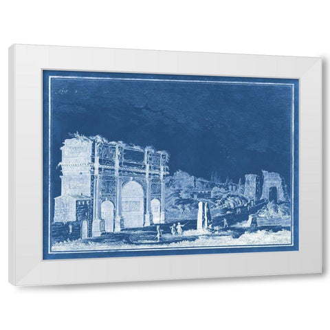 Indigo Antiquities II White Modern Wood Framed Art Print by Vision Studio