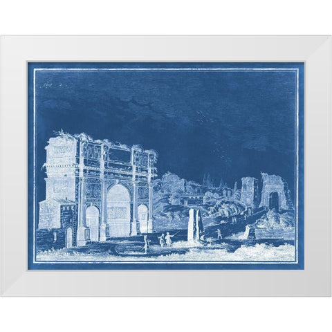 Indigo Antiquities II White Modern Wood Framed Art Print by Vision Studio