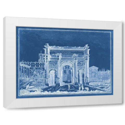 Indigo Antiquities III White Modern Wood Framed Art Print by Vision Studio