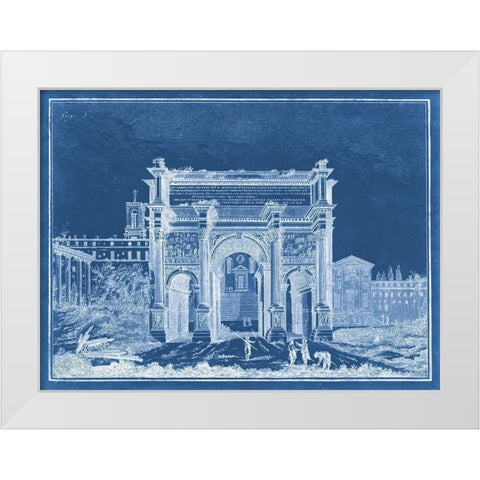 Indigo Antiquities III White Modern Wood Framed Art Print by Vision Studio