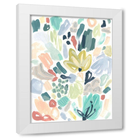Garden Terrazzo II White Modern Wood Framed Art Print by Vess, June Erica