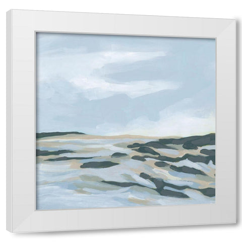 Chambray Coast II White Modern Wood Framed Art Print by Vess, June Erica