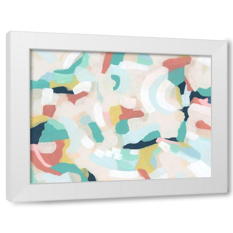 Wave Pool I White Modern Wood Framed Art Print by Vess, June Erica