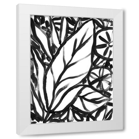 Sumi Garden II White Modern Wood Framed Art Print by Vess, June Erica