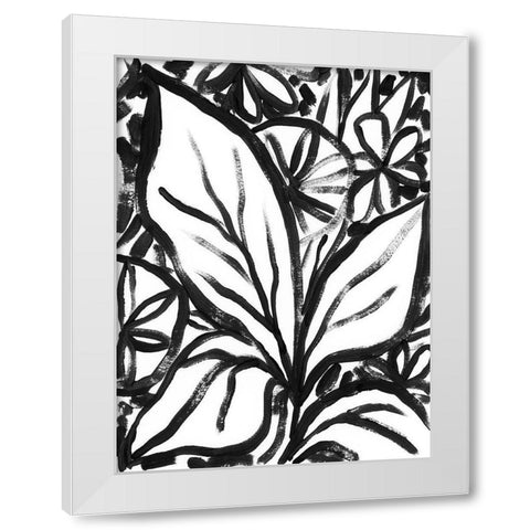 Sumi Garden III White Modern Wood Framed Art Print by Vess, June Erica