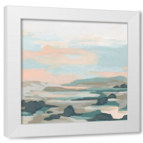 Stone Marsh Vista I White Modern Wood Framed Art Print by Vess, June Erica