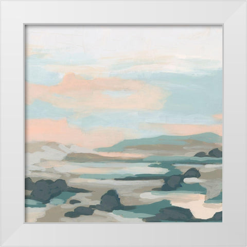 Stone Marsh Vista I White Modern Wood Framed Art Print by Vess, June Erica