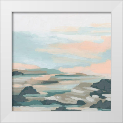 Stone Marsh Vista II White Modern Wood Framed Art Print by Vess, June Erica