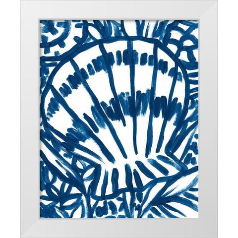 Brushy Beach Batik IV White Modern Wood Framed Art Print by Vess, June Erica