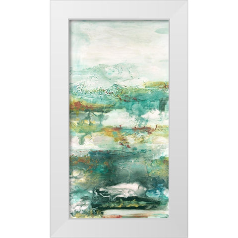Embellished Emerald Vision I White Modern Wood Framed Art Print by Bramma, Lila