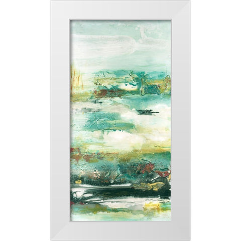 Embellished Emerald Vision II White Modern Wood Framed Art Print by Bramma, Lila