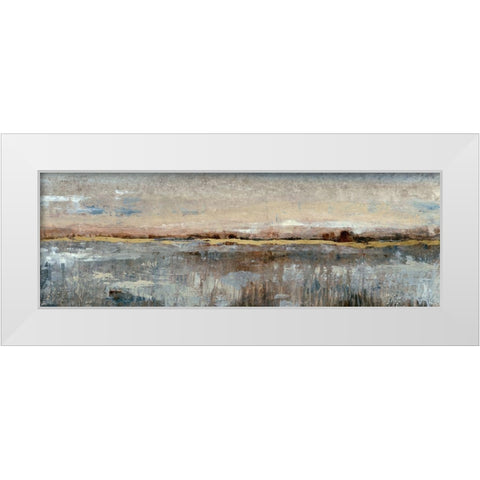 Embellished Grey Mist I White Modern Wood Framed Art Print by OToole, Tim