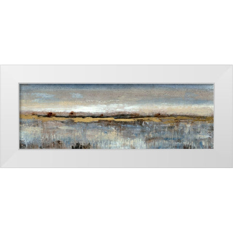 Embellished Grey Mist II White Modern Wood Framed Art Print by OToole, Tim