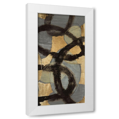 Gilded Links II White Modern Wood Framed Art Print by Goldberger, Jennifer