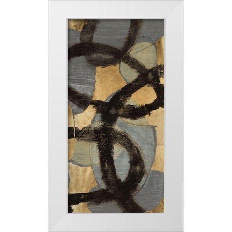 Gilded Links II White Modern Wood Framed Art Print by Goldberger, Jennifer