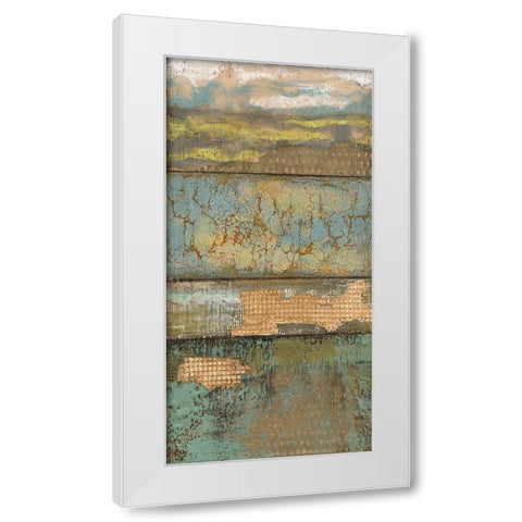 Embellished Segmented Textures I White Modern Wood Framed Art Print by Goldberger, Jennifer