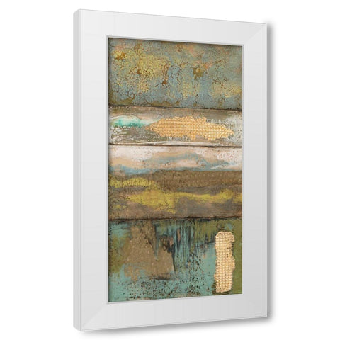 Embellished Segmented Textures II White Modern Wood Framed Art Print by Goldberger, Jennifer