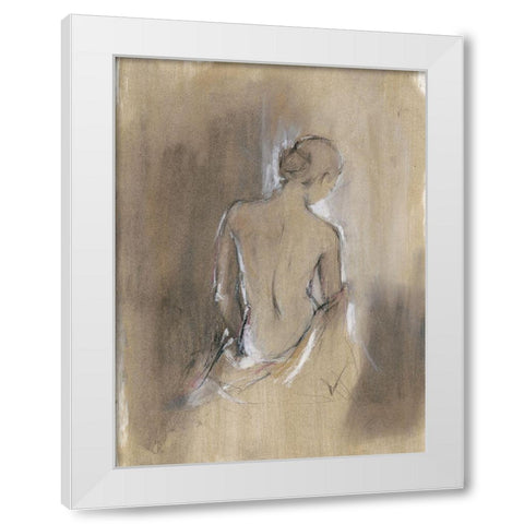 Embellished Contemporary Figure II White Modern Wood Framed Art Print by Harper, Ethan