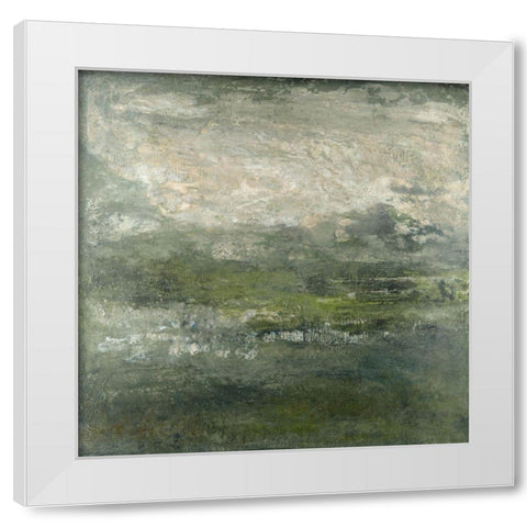 Embellished Sky And Earth White Modern Wood Framed Art Print by Gordon, Sharon