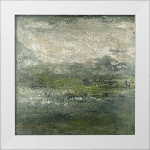 Embellished Sky And Earth White Modern Wood Framed Art Print by Gordon, Sharon