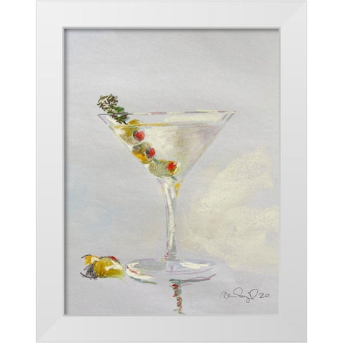 Cheers I White Modern Wood Framed Art Print by Segal, Alan