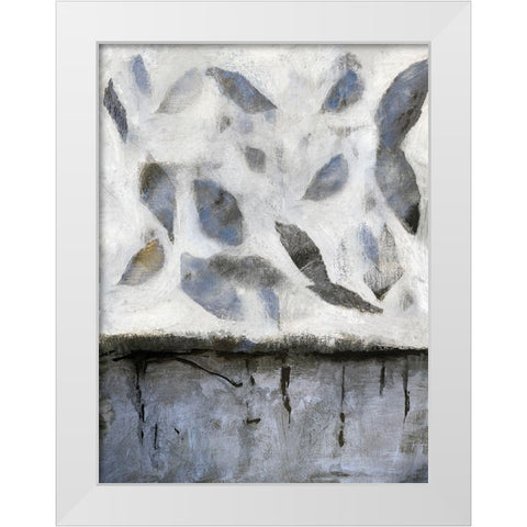 Falling Up in Blue I White Modern Wood Framed Art Print by Bagnato, Judi