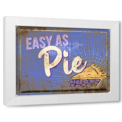 Easy as Pie White Modern Wood Framed Art Print by North 40