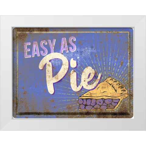Easy as Pie White Modern Wood Framed Art Print by North 40