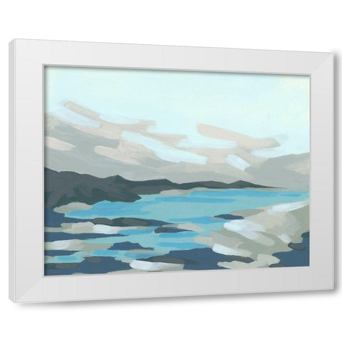 Cloudy Inlet II White Modern Wood Framed Art Print by Vess, June Erica