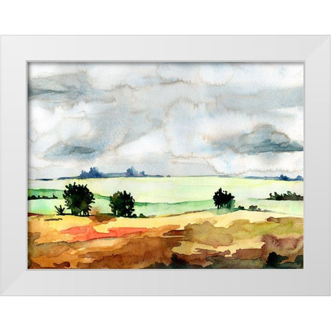 Open Skies II White Modern Wood Framed Art Print by McCreery, Paul