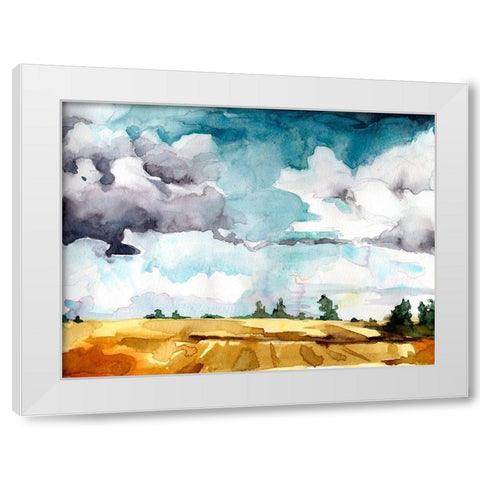 Open Skies III White Modern Wood Framed Art Print by McCreery, Paul