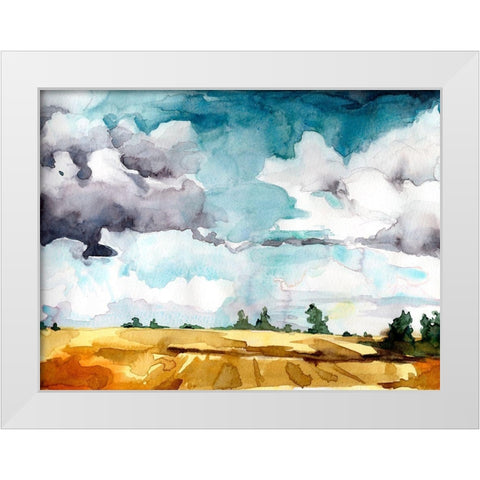 Open Skies III White Modern Wood Framed Art Print by McCreery, Paul