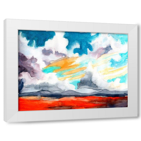 Open Skies IV White Modern Wood Framed Art Print by McCreery, Paul
