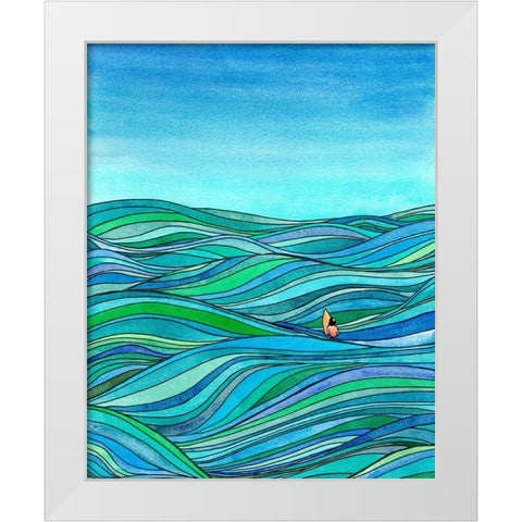Surfer Bruh White Modern Wood Framed Art Print by McCreery, Paul
