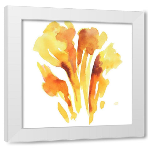 Seasonal Reflections II White Modern Wood Framed Art Print by Combs, Joyce