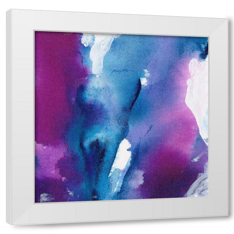 Misty Flowers II White Modern Wood Framed Art Print by Combs, Joyce