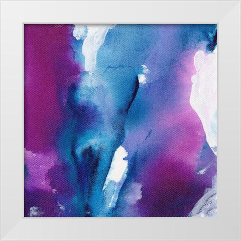 Misty Flowers II White Modern Wood Framed Art Print by Combs, Joyce