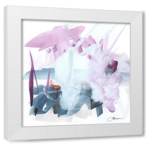 Candy Snow I White Modern Wood Framed Art Print by Combs, Joyce