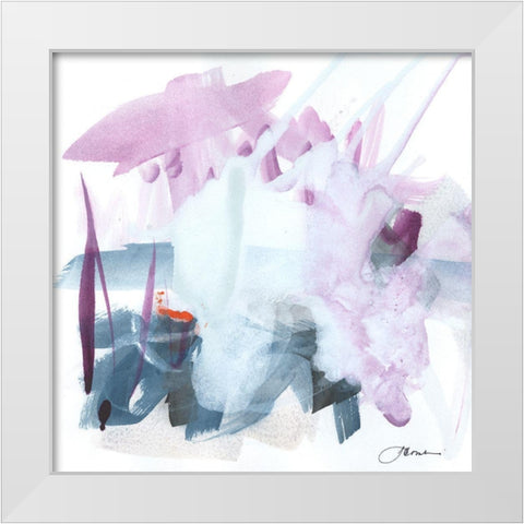 Candy Snow I White Modern Wood Framed Art Print by Combs, Joyce