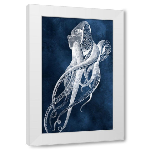 Octopus Sway I White Modern Wood Framed Art Print by Popp, Grace