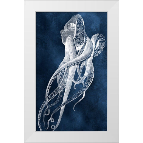 Octopus Sway I White Modern Wood Framed Art Print by Popp, Grace