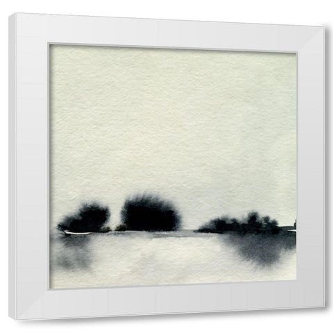 Ink Bloom Landscape I White Modern Wood Framed Art Print by Caroline, Emma