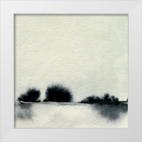 Ink Bloom Landscape I White Modern Wood Framed Art Print by Caroline, Emma