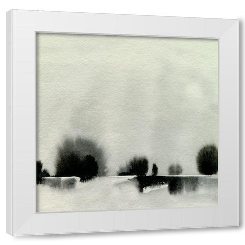 Ink Bloom Landscape III White Modern Wood Framed Art Print by Caroline, Emma