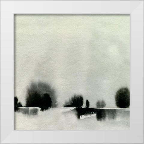 Ink Bloom Landscape III White Modern Wood Framed Art Print by Caroline, Emma